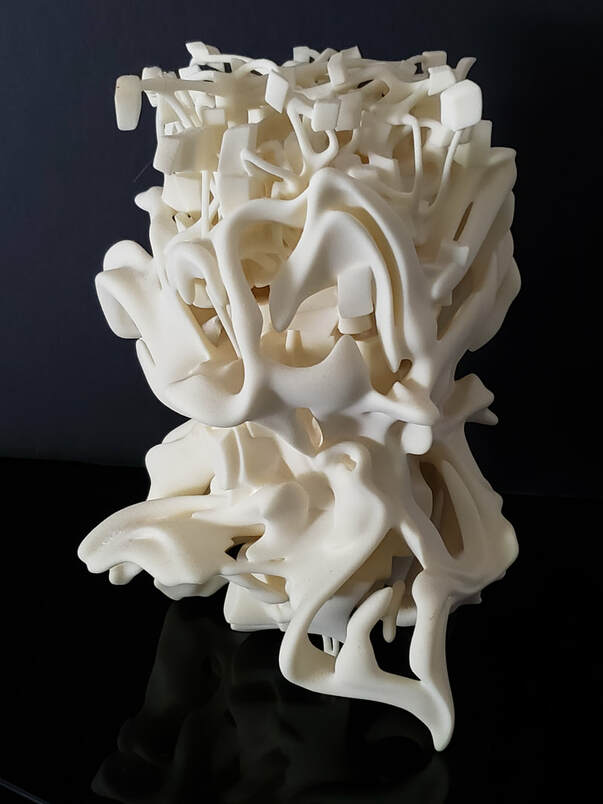 Geometric Awakening 3d printed sculpture by Kevin Mack